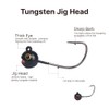 MUUNN 10Pcs Tungsten Jig Head Fishing Hooks， Weedless Round Jig