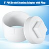 6 Inch PVC Sewer Cleanout Adapter with Plug Pipe Fitting,
