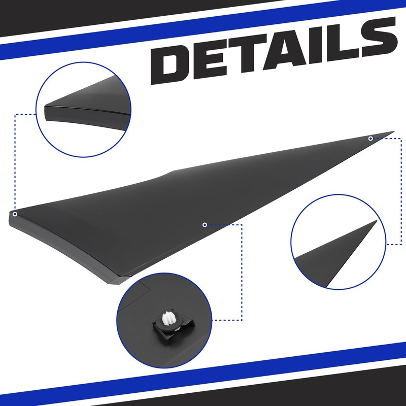 HECASA Rear Quarter Moldings Compatible with 2016-2022 Toyota Prius Prime