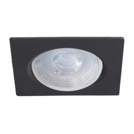 Tecnolite Lámpara LED Empotrable, 7 W, 100 - 240 V, Luz Cálida 3 000 k, Color Negro, Lámpara Interior de Techo, Downlight