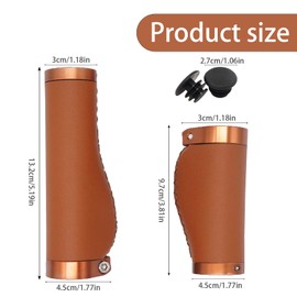 Ergonomic Aluminium Bicycle Grips for 22.2 mm Handlebars - Shock Absorbing, Non-Slip & Double Lock Lock for MTB, E-Bike, BMX, Folding Bike and Much More