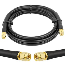SMA Male to SMA Male Coaxial Cable 50 ohm KMR240 Coax Cable Ultra Low Loss Antenna Extension Cable with SMA Connector for 3G/4G/5G/LTE Network Equipment, GPS, RF Radio to Antenna