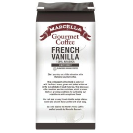 Marcella French Vanilla 100% Arabica Light Roast Gourmet Ground Coffee 12 oz.