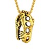 U7 Dinosaur Skull Head Pendant Necklaces For Men Women Jurassic Tyrannosaurus Gothic Necklace Gold