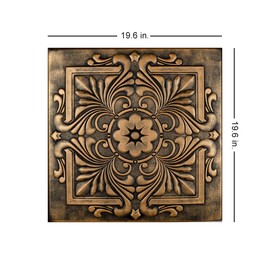 À LA MAISON CEILINGS R14 Victorian Foam Glue-up Ceiling Tile (21.6 sq. ft./Case), Pack of 8, Antique Gold
