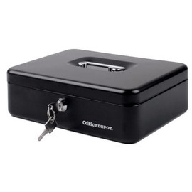 Robust steel-construction cash box Black 10 Inch