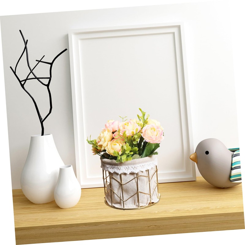 SHOWERORO 1pc Dried Flower Basket Elegant Pen Holder Adornment Multi