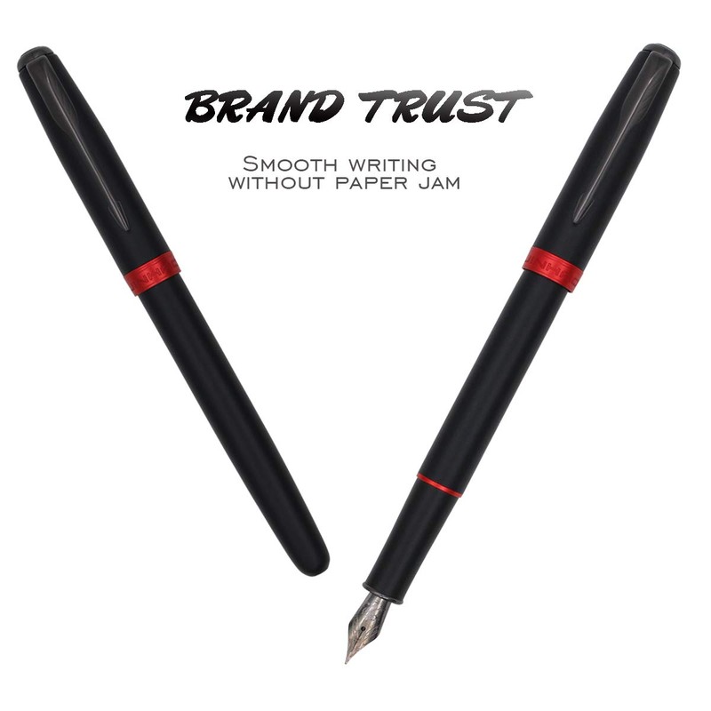 Ranvi Jinhao 75 Series Fountain Pen Fine Nib(Red and Black)