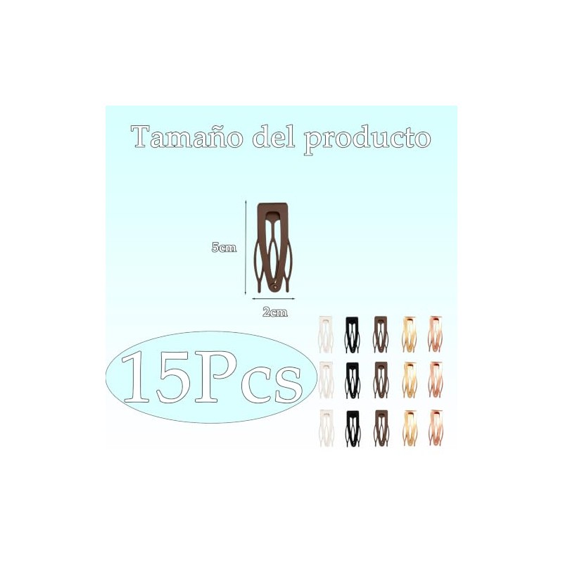 15PCS Broches Para Cabello De Mujer, Pinzas Para Cabello, Cabello
