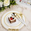 N9R 90PCS Gold Plastic Silverware - Gold Plastic Cutlery Set