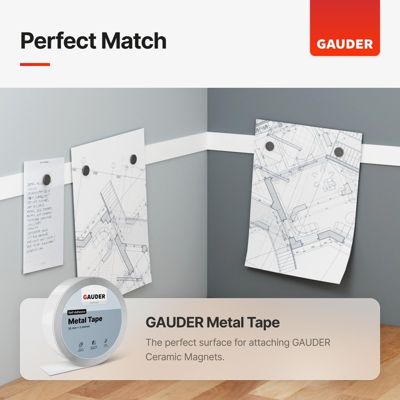 GAUDER Magnets for Whiteboard, Notice Board & more (12 x