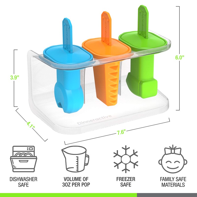 Dinneractive Play Pop Popsicle Molds - 3 PC Tool Themed