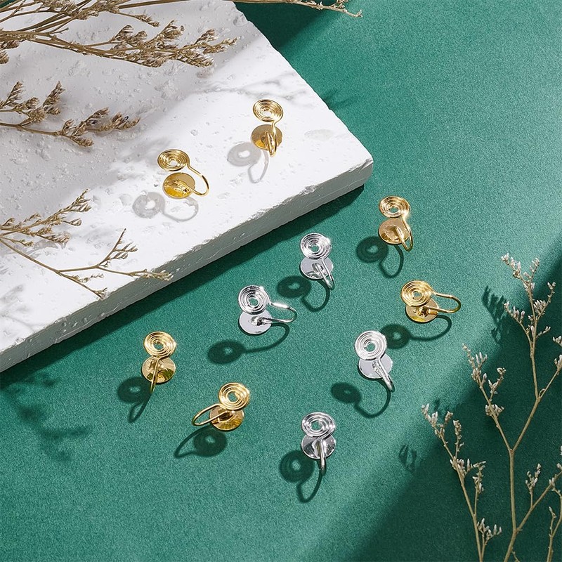 UNICRAFTALE 30Pcs 3 Colors Pressure Earrings for Keloids Clip-on Non-pierced