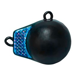 Extreme Max 3006.8941 Coated Ball-with-Fin Downrigger Weight - 4 lbs. with Blue Flash