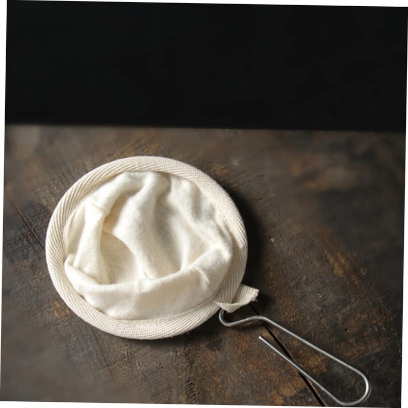 Zerodeko 2pcs Flannel Coffee Filter Strainer Bag Stainless Steel Frame