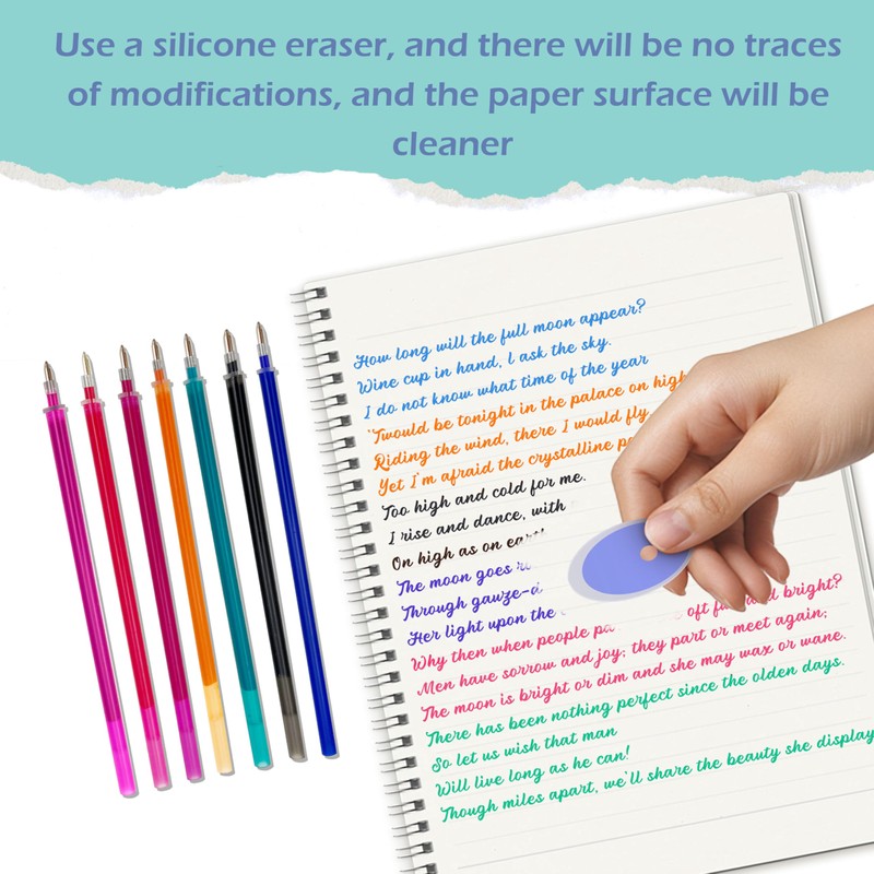 FloraVigo 28 x Erasable Refills, Legami Compatible, Perfect Fit, Clean