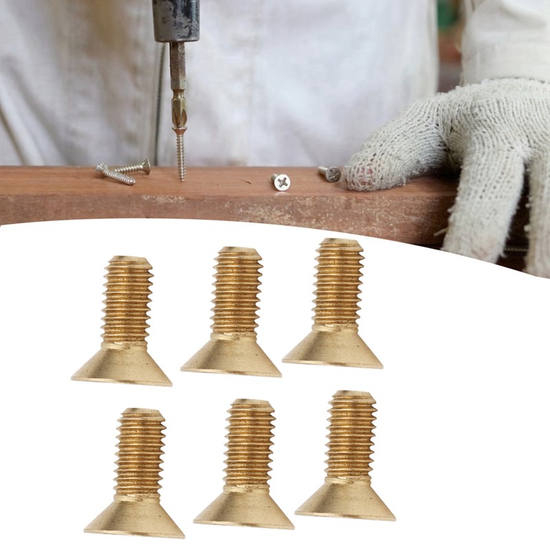 50Pcs Flat Hex Socket Screw M3 Pure Copper Countersunk Head