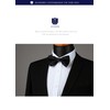 HISDERN Men's Bowtie, One-Touch Bowtie, with Chief, Adult, Weddings, Hook