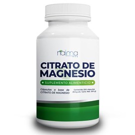 NAIMA Citrato de Magnesio 200 Cápsulas | Suplemento Alimenticio | Ingredientes Naturales