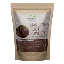 Generic Manjistha Root Powder - 100gms | Supports for Healthy Skin & Complexion | Cleansing Body | Source for Premium Ayurvedic Supplements,Pack of 1