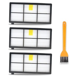 Wolipury HEPA Filter 3 Pack for Roomba 800 900 Series High Efficiency Vacuum Filters Replacement | Compatible with iRobot 860/870/880/960/980 & Part #4636433