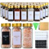 JARXSUN Glass Spice Jars with Label, 36 Pcs Spice Jars