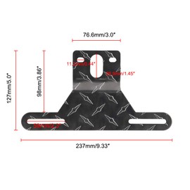 Aluminum Trailer License Plate Light Bracket Universal for Most Trailer and Truck