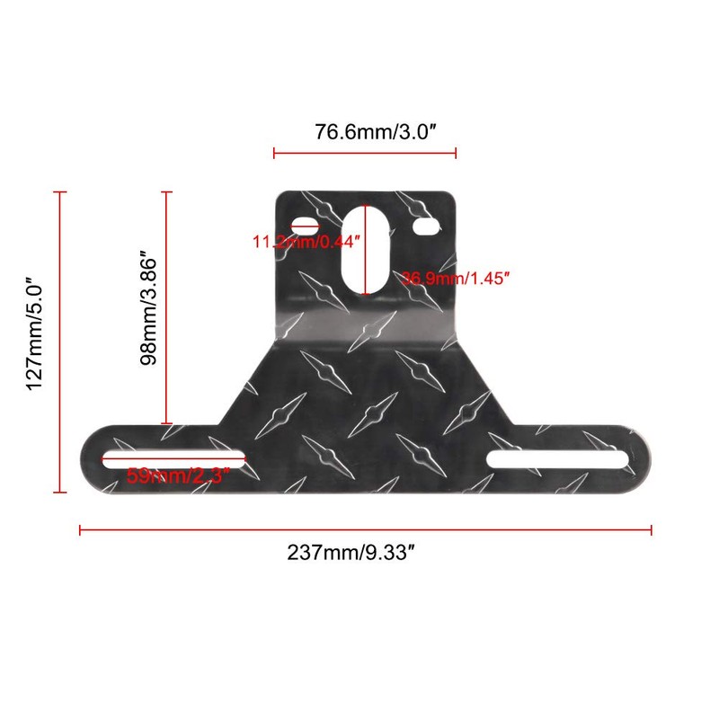 Aluminum Trailer License Plate Light Bracket Universal for Most Trailer