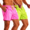 YnimioAOX 2 Pack Men's Swim Trunks Quick Dry Beach Shorts