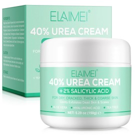 Urea Cream 40 Percent For Feet Maximum Strength,40% Urea Cream Plus 2% Salicylic Acid with Hyaluronic Acid,Tea Tree,and Aloe Vera for Foot and Hand - Deep Moisturizes,Callus Remover 5.29 oz