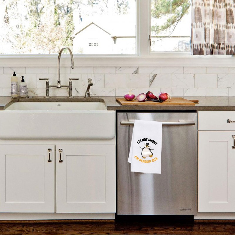 PLITI Penguin Kitchen Towel Penguin Lover Gift I'm Not Short