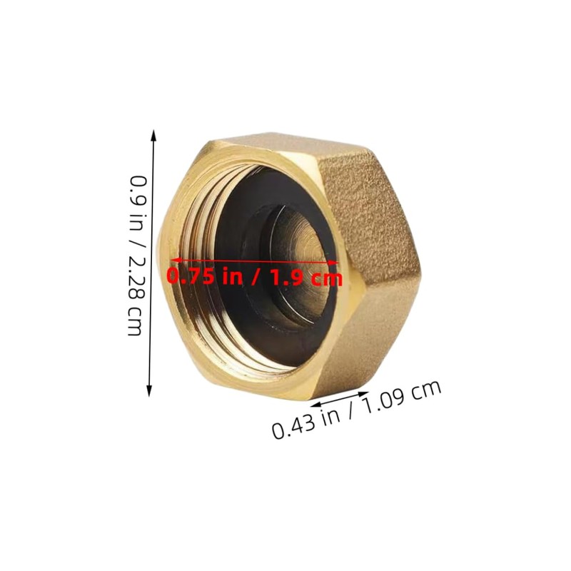 BESPORTBLE Versatile Brass End Caps 6 Pack for Tubes Leakproof