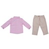 Baby Boy Gentleman Outfit Children Exquisite Stripe Shirt Suspender Pants