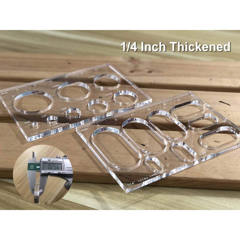 Pack of 2 Router Templates for Woodworking, Router Jig Templates,