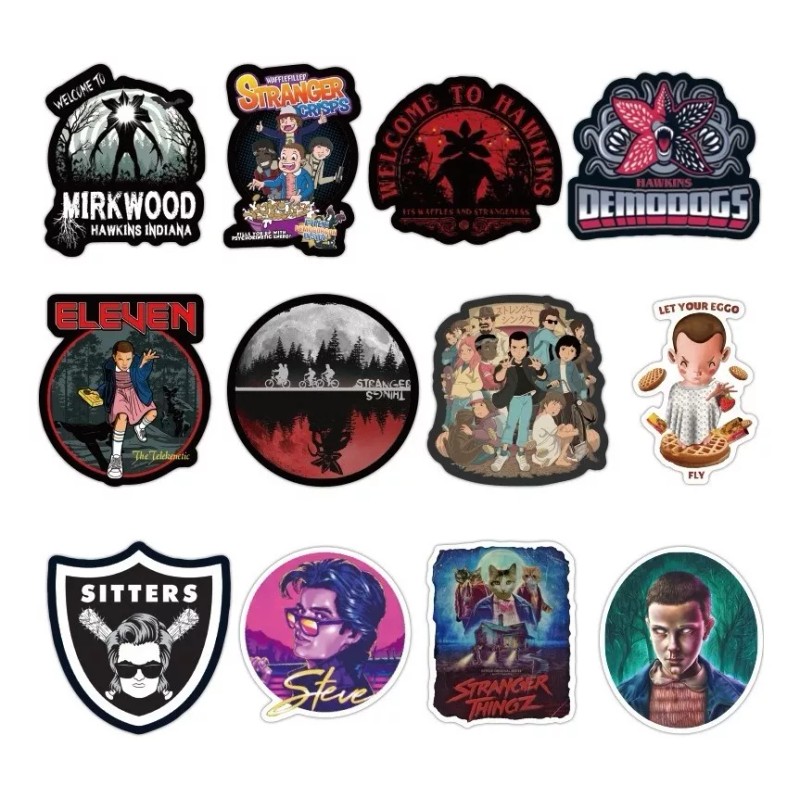 Stranger Things 50 Calcomanias Stickers Serie Contra Agua