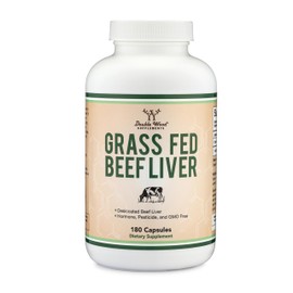 Beef Liver Capsules (1,000mg of Grass Fed, Desiccated Beef Liver per Serving, 180 Capsules, 3 Month Supply) Supplement for Digestion, Immune Health, Energy, and Wellness by Double Wood