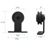 CCJH 6FT Sliding Track Barn Door Hardware Kit for Single