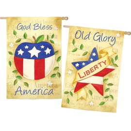 America The Beautiful Two Sided House Flag