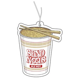 CME.Promo 2x Duftbaum mit SEND NOODS Motiv, Auto lustig Duftspender, Duftbaum Auto tuning, Lufterfrischer, Duftanhänger Auto, Duftbaum Set Auto