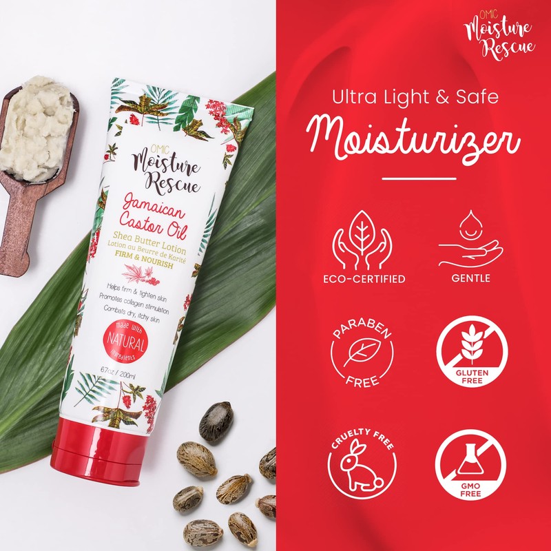 Omic Moisture Rescue Shea Butter Tube Lotion with Cocoa 200ml