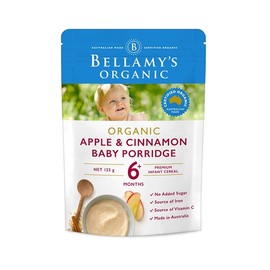 Bellamy's Organic Apple & Cinnamon Baby Porridge 125g