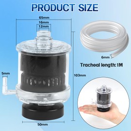 EXLECO Sponge Filter Aquarium with Hose, Small Aquarium Inner Filter, Mini Aquarium Filter for 30-60 L Fish Tank, Filter Material - Air Lifter Sponge Filter Air Stone Filter Balls (No Air Pump)