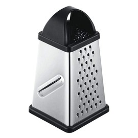 Four-Sided Cheese Grater - Box Grater, Parmesan Cheese Grater, Hand Grater for Kitchen with Handle, Zester Grater, Dishwasher Safe - by Jean Patrique