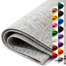 Grey Stiff Felt Sheet 36'' X 36'', 1mm Large Felt Fabric Sheet for Crafts
