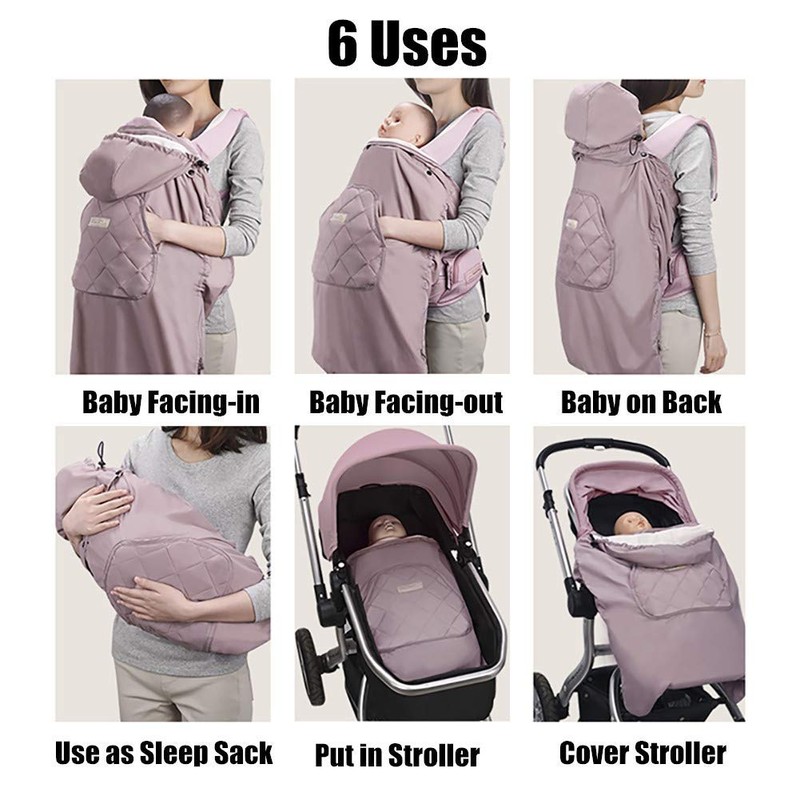 Bebamour Cover for Baby Carrier Universal Hoodie All Season Stroller