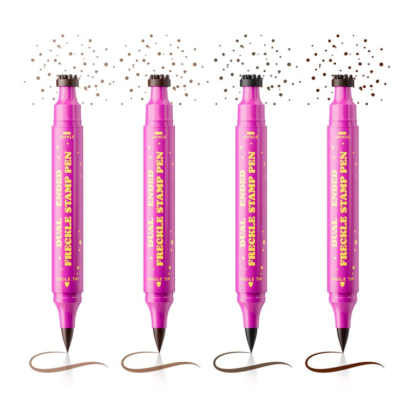 Dual-Ended Freckle Pen, Sponge Stamp & Precision Tip,Mousy Brown 02