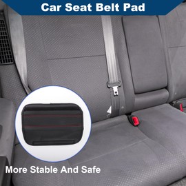 Hihaha Universal Car Seat Belt Pads Cover/Backpack Shoulder Pad Multifunctional Seat Belt Pad Cover for Truck Car SUV/Comfort Breathable Faux Leather 6.5x23cm / 1pcs Black Red