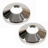 PLUMBING4HOME 2x Pieces Chromed PVC Plastic Radiator Pipe Cover Collar Rose 18mm Diameter
