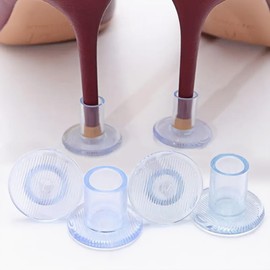 12 Pairs of Heel Protectors, Heel Protectors, Heel Protectors, Heel Protectors, Heel Protectors for High Heels, Women's Shoes, High Heels, Protect Shoe Heels, Transparent, 3 Sizes S, M, L, transparent