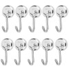 HARMIEY Magnetic Hooks, Set of 10, Vertical Load Capacity 22.0